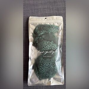 Free People green Lacey socks